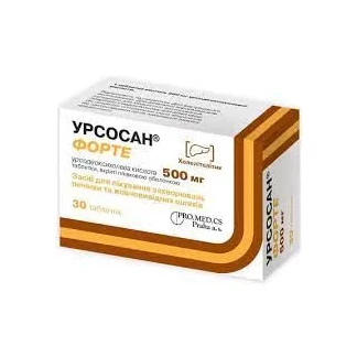 Урсосан Форте 500мг №30 табл.в/о-0