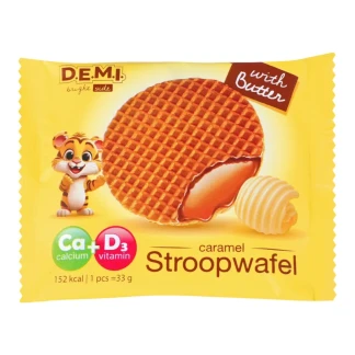 Вафля Stroopwafel (Стропвафля) с карамелью и сливочным маслом 33г-0