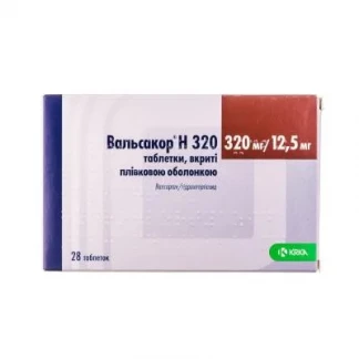 ВАЛЬСАКОР Н таблетки по 320мг/12,5мг №28-1
