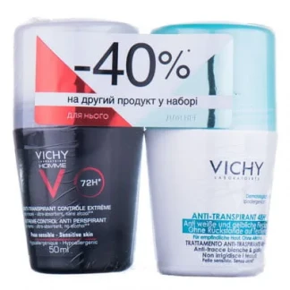 Набір Vichy (Віши) дезодорант-кульковий 48 год. 50мл + дезодорант кульковий Ом 50мл-0