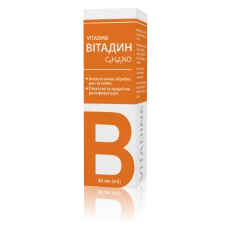 ВИТАДИН раствор накожный 10% по 30мл во флаконе с пипеткой-1