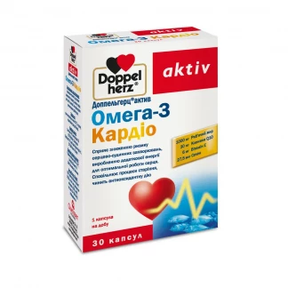 Вітаміни DOPPELHERZ (ДОППЕЛЬГЕРЦ) Aktiv Кардіо комплекс Q10 капсули №30-0