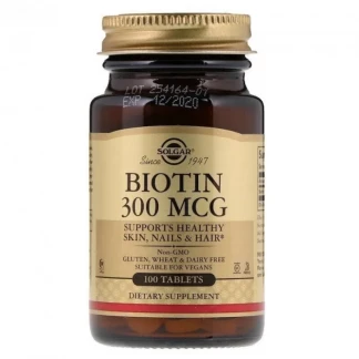 Витамины Solgar (Солгар) Biotin для кожи, ногтей, волос капсулы по 300мг №100-0