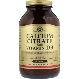 Витамины Solgar (Солгар) Calcium Citrate with Vitamin D3 для укрепления костей №60-0