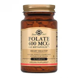 Вітаміни Solgar (Солгар) Folate загальнозміцнюючі таблетки по 0,4мг №50-0