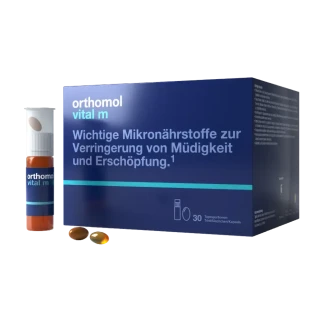Вітаміни Orthomol (Ортомол) Vital М від симптомів емоційного вигорання і хронічної втоми для чоловіків питний №30-3