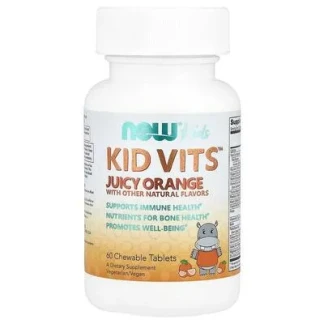 Витаминно-минеральный комплекс NOW (НАУ) Kid Vits для детей таблетки жевательные со вкусом апельсина №60-0