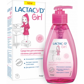 Засіб для інтимної гігієни Lactacyd (Лактацид) для дівчат з дозатором 200 мл-0