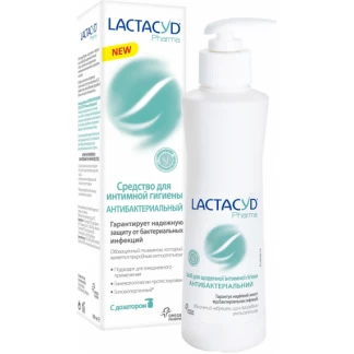 Засіб для інтимної гігієни Lactacyd (Лактацид) Фарма Антибактеріальний з дозатором 250 мл-0