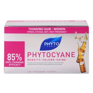 Средство против выпадения волос Phyto (Фито) Phytocyane Serum Antichute для женщин 12 ампул по 7.5 мл -0