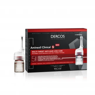 Средство Vichy (Виши) Dercos Aminexil Clinical 5 Pro Men против выпадения волос комплексного действия для мужчин (монодозе 21х6 мл)-0
