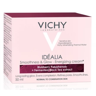 Средство Vichy (Виши) Idealia Smoothness & Glow Energizing Cream Normal Oily Skin для восстановления гладкости, сверкания нормальной и комбинированной кожи 50мл Средство Vichy (Виши) Idealia Smoothness & Glow Energizing Cream Normal Oily Skin для восстановления гладкости, сверкания нормальной и комбинированной кожи 50мл-2