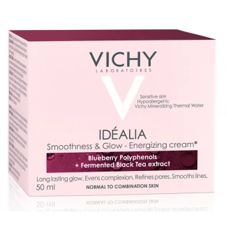 Средство Vichy (Виши) Idealia Smoothness & Glow Energizing Cream Normal Oily Skin для восстановления гладкости, сверкания нормальной и комбинированной кожи 50мл Средство Vichy (Виши) Idealia Smoothness & Glow Energizing Cream Normal Oily Skin для восстановления гладкости, сверкания нормальной и комбинированной кожи 50мл-0