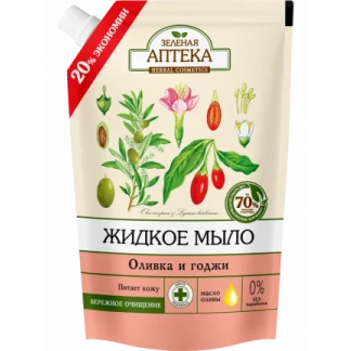 Мило рідке Зелена аптека дой-пак оливка/годжи 460мл-0