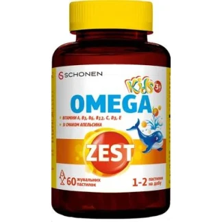 Вітаміни ZEST (Зест) Kids Омега пастилки жувальні №60-0