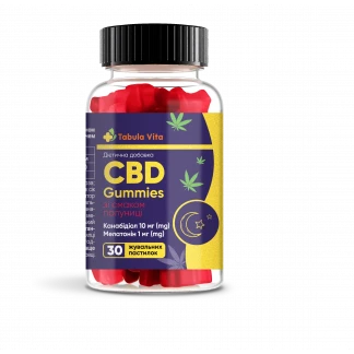 Желейки CBD Tabula Vita (Табула Віта) Мелатонін пастилки жувальні зі смаком полуниці №30-0