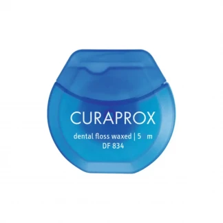 Зубна нитка Curaprox (Курапрокс) вощена м`ята 5м (DF834-mini)-0