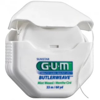 Зубна нитка GUM (Гам) Butlerweave Waxed вощена 55м-1