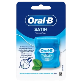 Зубна нитка Oral-B (Орал-Бі) Satin Floss вощена м'ятна 50м-0