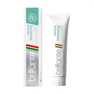 Зубна паста Brillante Herbal Whitening відбілююча антибактеріальна 75мл-0