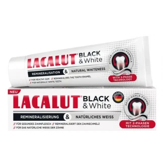 Зубная паста Lacalut (Лакалут) Black & White 75мл Зубная паста Lacalut (Лакалут) Black & White 75мл-0