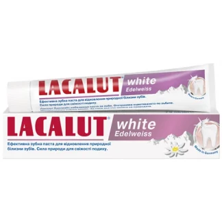 Зубна паста Lacalut (Лакалут) White Edelweiss Едельвейс 75мл-0
