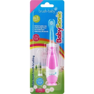 Зубна щітка електрична Brush-Baby (Браш-Бейбі) BabySonic (рожева)-0