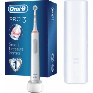 Зубна щітка Oral-B (Орал-Бі) електрична Pro 3 D505.513.3 White+футляр-0