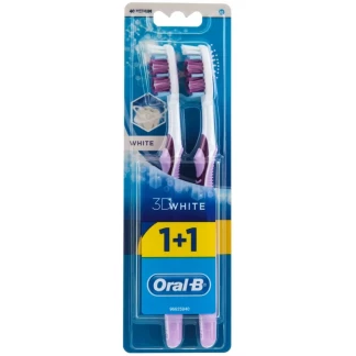 Зубна щітка Oral-B (Орал-Бі) 3D White 40 medium 1+1-0
