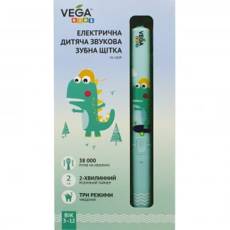 Зубна щітка Vega (Вега) Kids (VK-500В) електрична дитяча звукова (бірюзова)-0