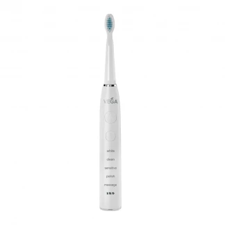 Зубна щітка Vega (Вега) (VT-600 W) електрична, звукова 5 режимів чищення (біла)-1