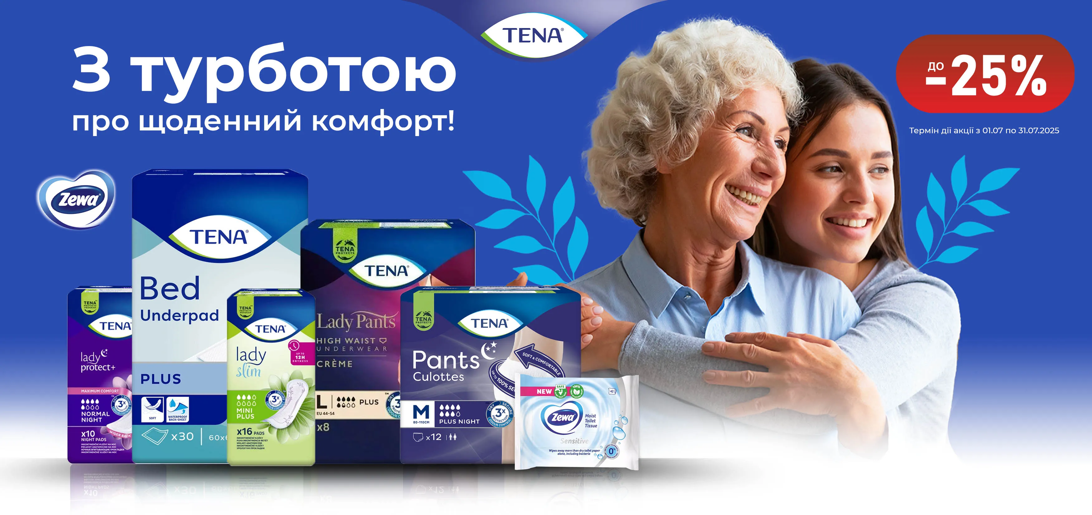 Акція липень Tena, Zewa