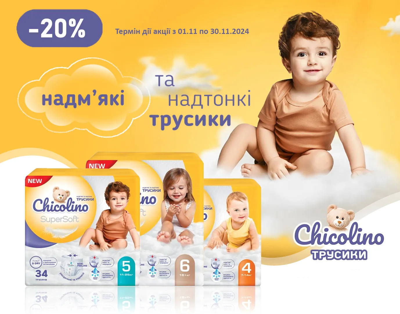 Акція листопад Chicolino Super Soft