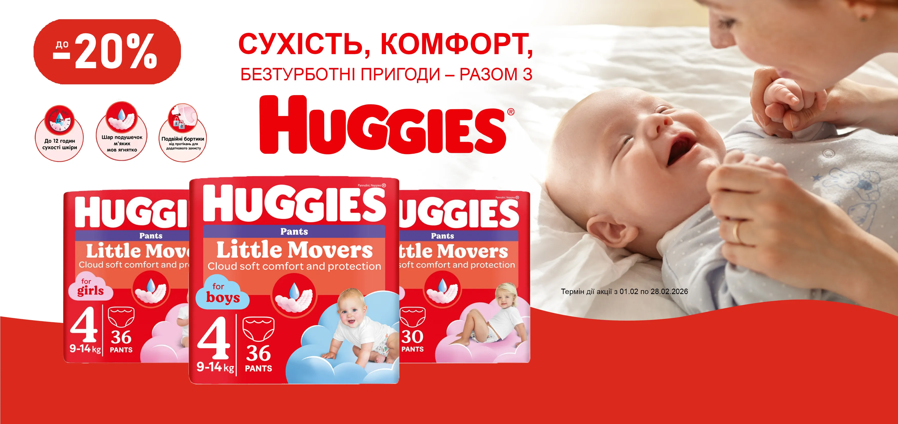 Акція лютий Huggies