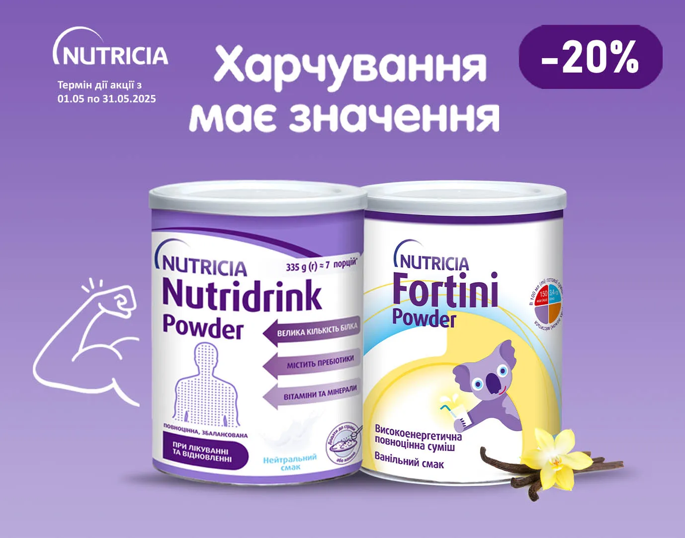Акція травень Nutridrink та Fortini