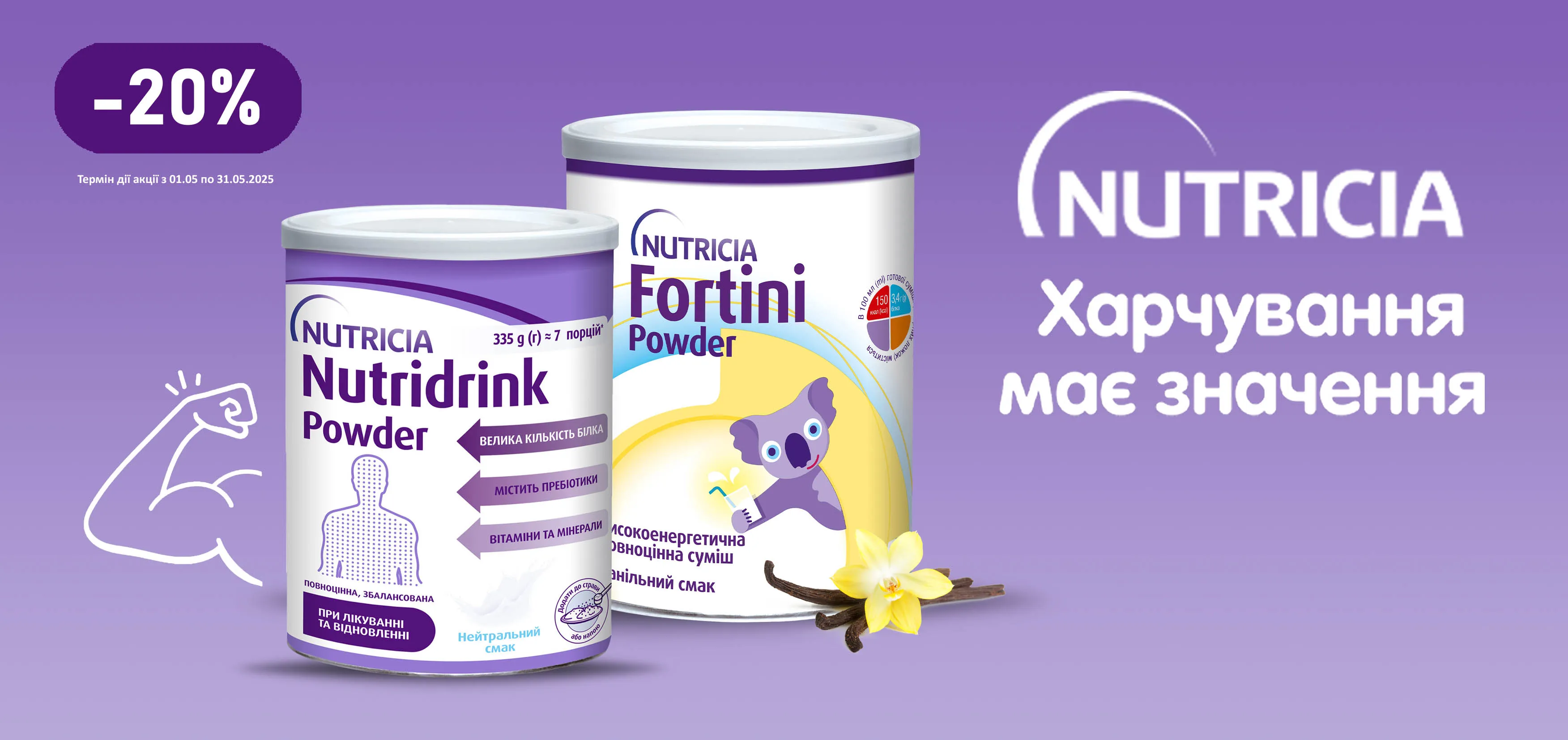 Акція травень Nutridrink та Fortini