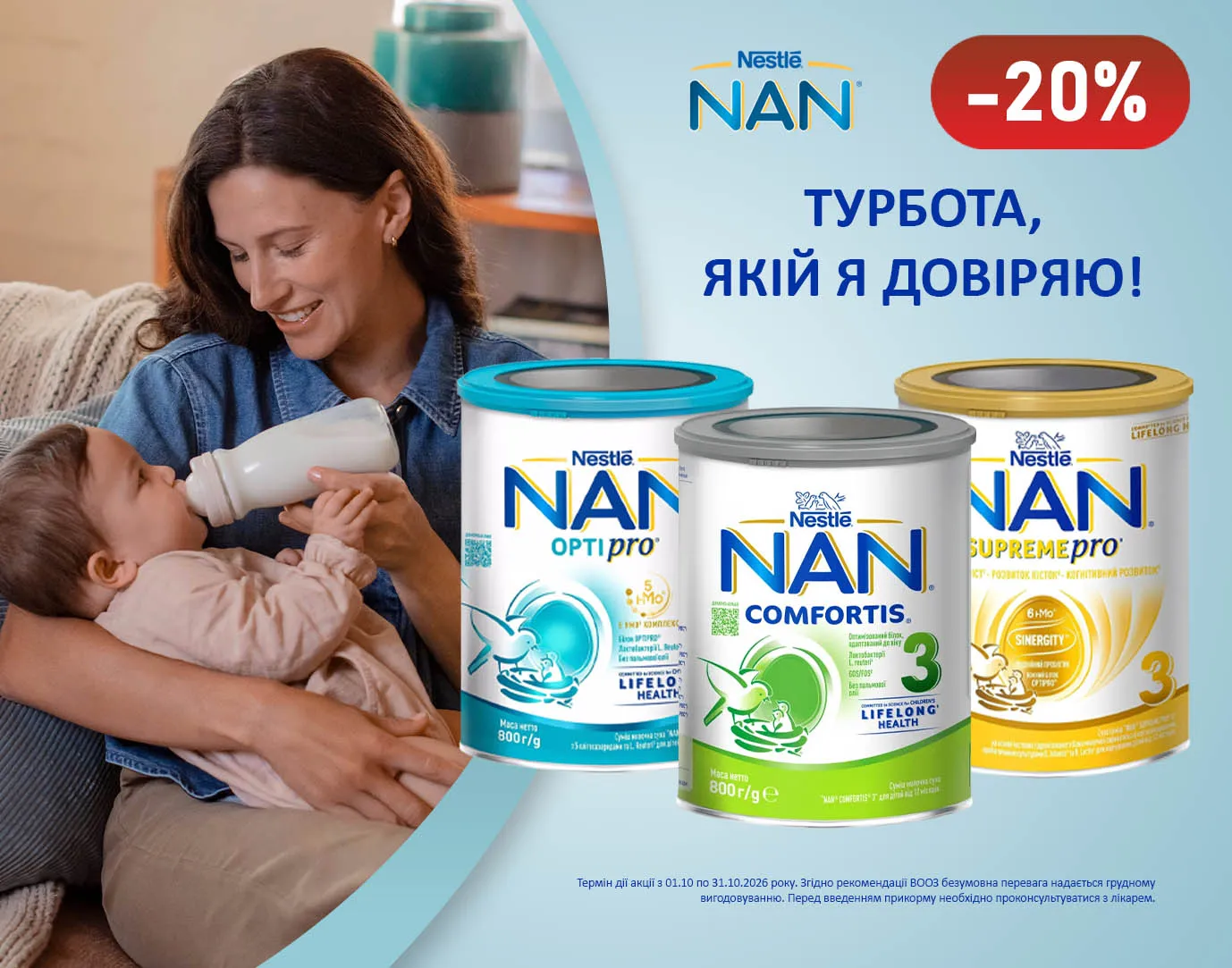 Акція жовтень суміші NAN